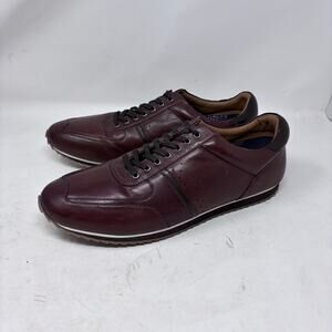 Thomas & Vine‎ Tru Comfort Burgundy Leather Lace Up Sneakers Mens Size 13